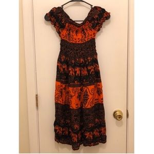 Elephant designed dress